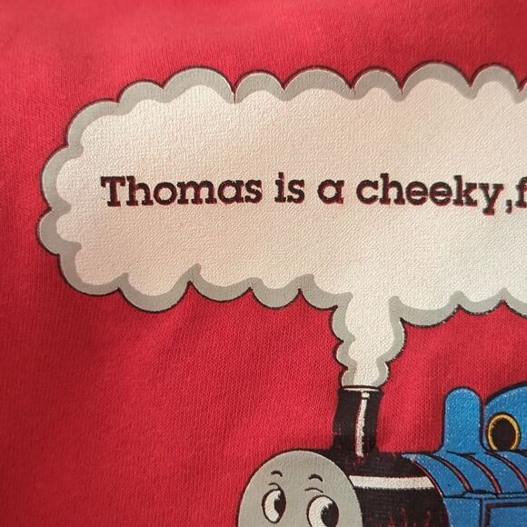 Thomas the Tank Engine vintage kids red sweatshirt‎ & pillowcase lot size 7 - Picture 8 of 10